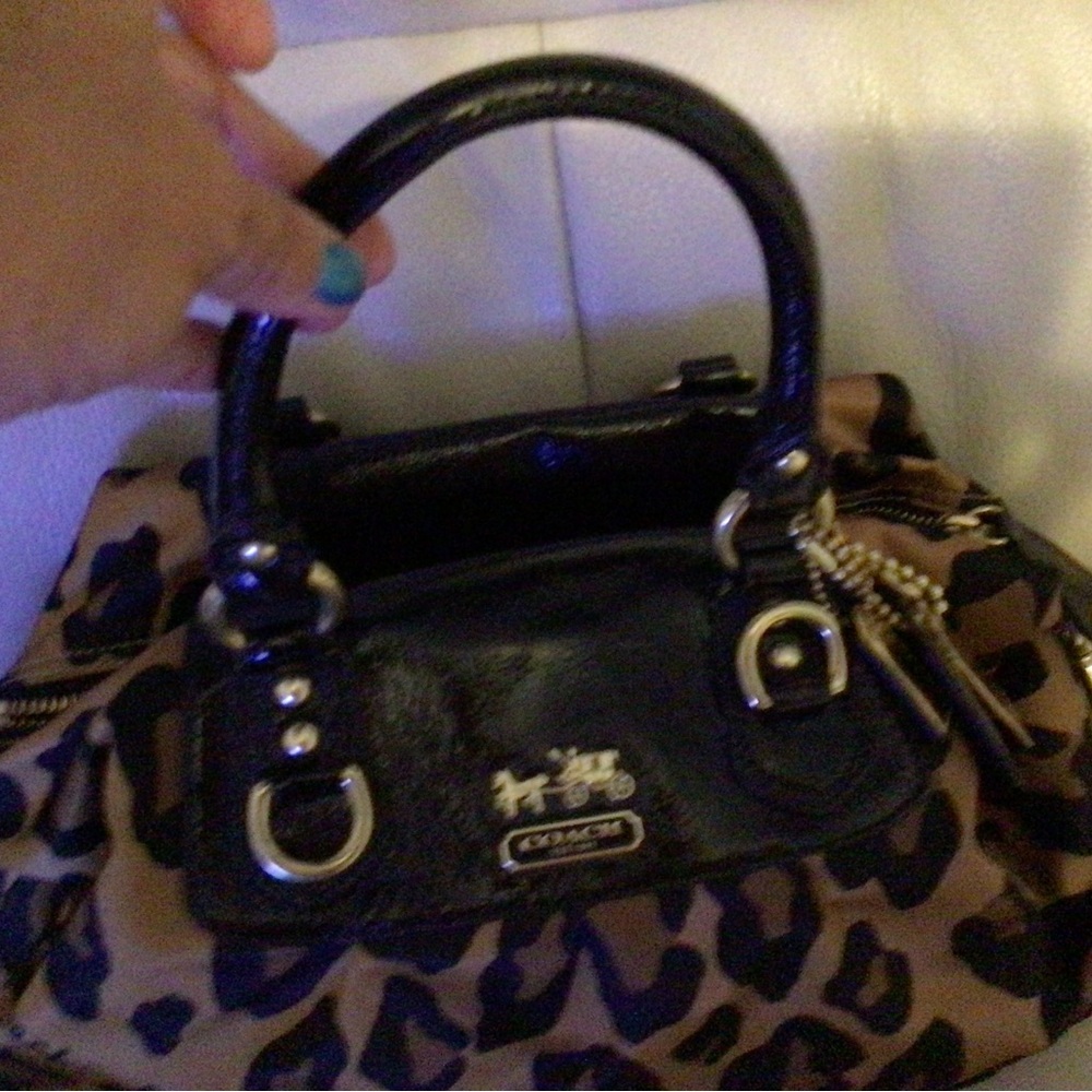 Coach Satin handbag with matching wallet